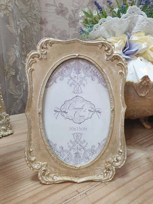 PHOTO FRAME ELEGANCE BLEACHED GOLD 10X15