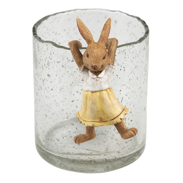 Decorative bunny girl in Clayre &amp; Eef yellow dress