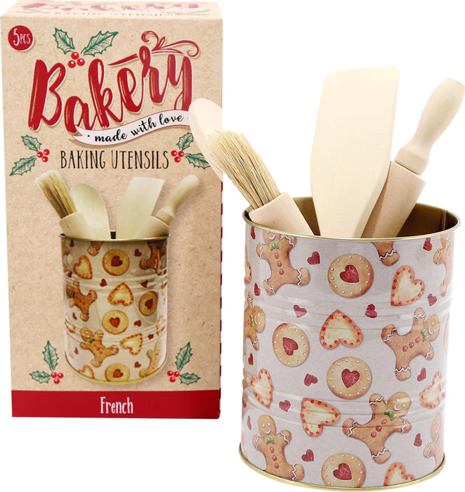 Set 4 Utensili con Barattolo Bakery