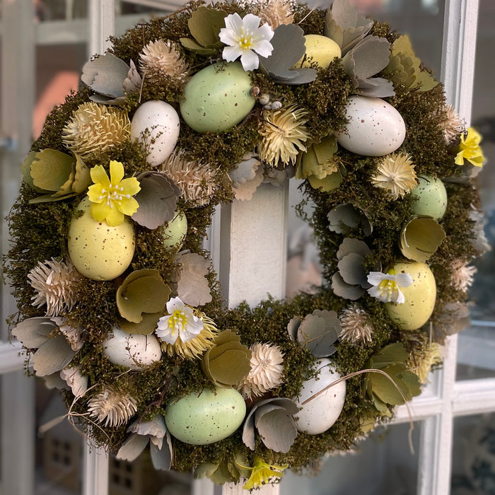 BLANC MARICLÒ Ghirlanda O Centrotavola di Pasqua Con Uova E Fiori