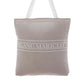 BLANC MARICLÒ Borsa Beige in Cotone con Stampa Marina