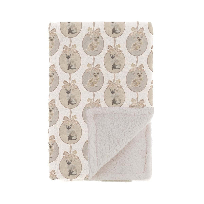 BLANC MARICLÒ Plaid Sherpa con Gatti "FUNNY ANIMALS" 440GSM