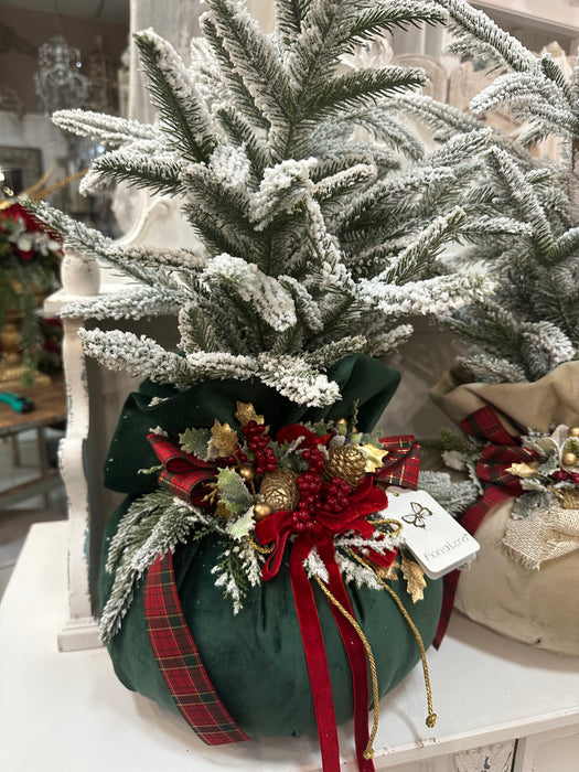 FIORI DI LENA Saccoccio Grande in Velluto con Albero