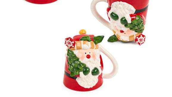 NUVOLE DI STOFFA Tazza Mug Babbo Natale in Ceramica