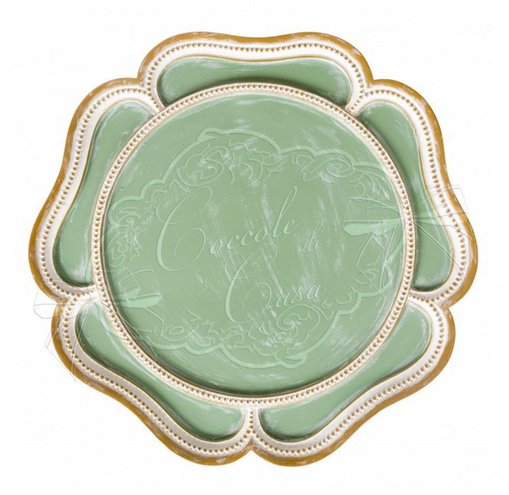 FLOWER SAGE GREEN UNDERPLATE D.38CM