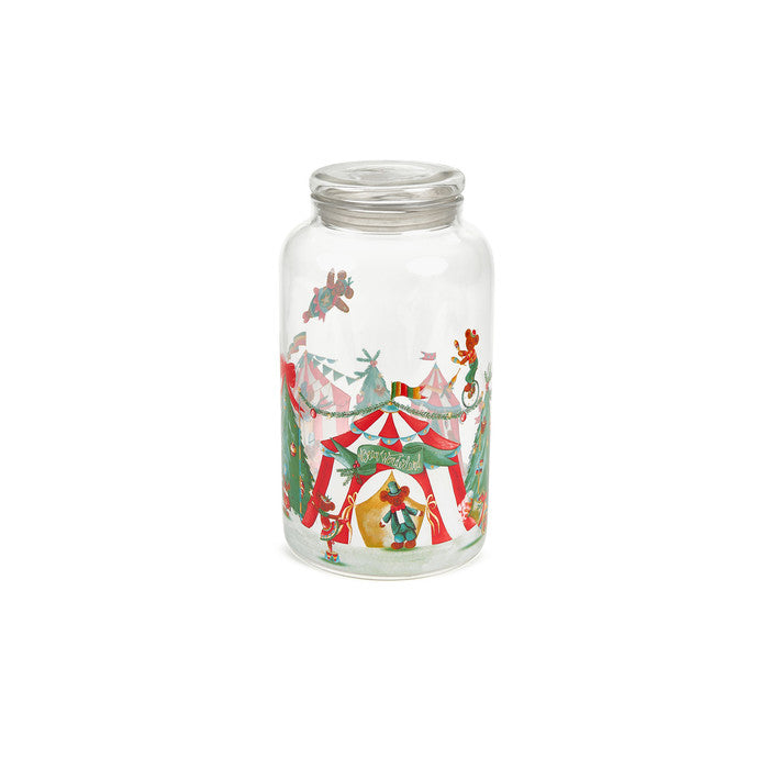 NUVOLE DI STOFFA Barattolo Piccolo Ermetico in Vetro Borosilicato " BEAR WONDERLAND "