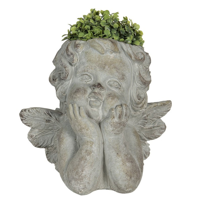 Clayre &amp; Eef gray angel plant pot