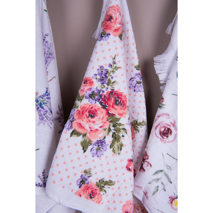 Clayre &amp; Eef towel with polka dots and flowers