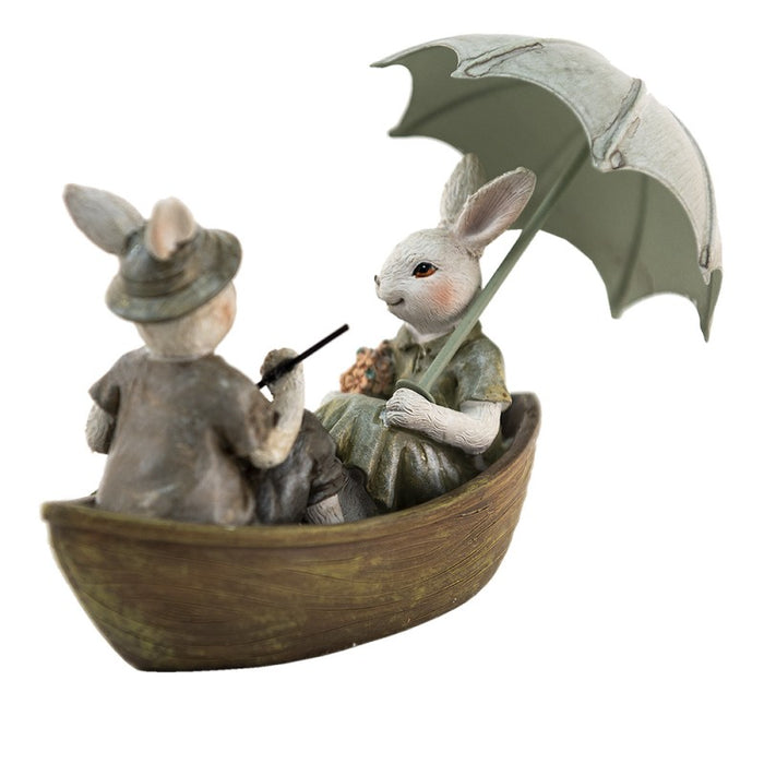 Clayre &amp; Eef bunny in brown boat