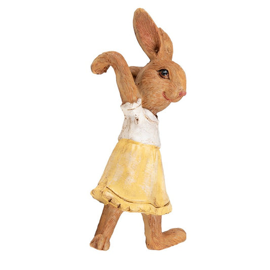 Decorative bunny girl in Clayre &amp; Eef yellow dress