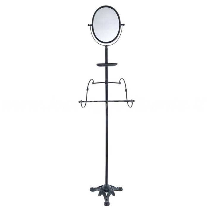 Towel rack with metal mirror Blanc Mariclò